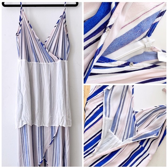 ASTR ✨🌈 High Low Striped Wrap Dress - Picture 6 of 8